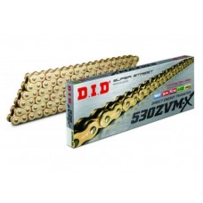 Цепь приводная DID 530 ZVMX (X-ring) G&G золотая